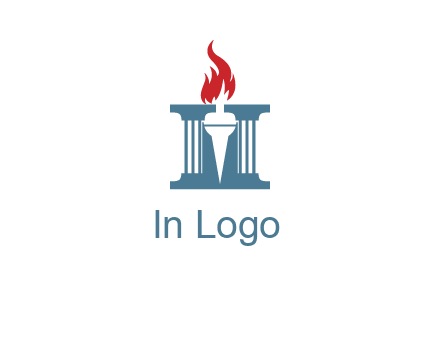 torch icon on a courthouse