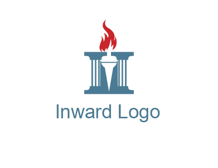 torch icon on a courthouse
