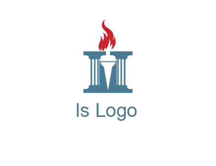 torch icon on a courthouse