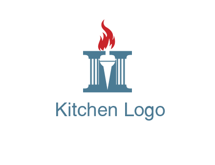 torch icon on a courthouse