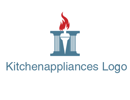 torch icon on a courthouse