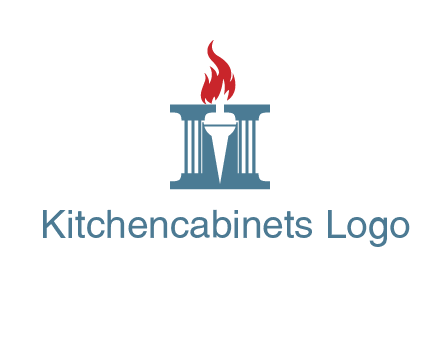 torch icon on a courthouse