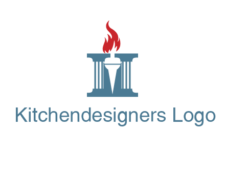 torch icon on a courthouse