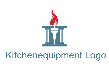 torch icon on a courthouse