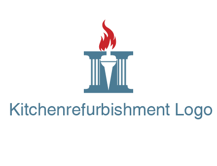torch icon on a courthouse