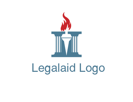 torch icon on a courthouse