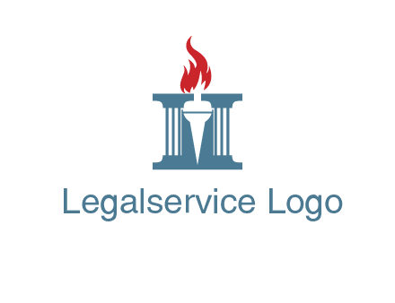 torch icon on a courthouse