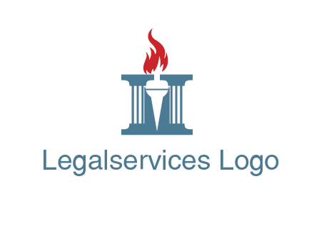 torch icon on a courthouse