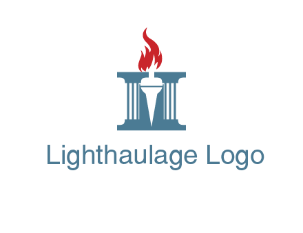 torch icon on a courthouse