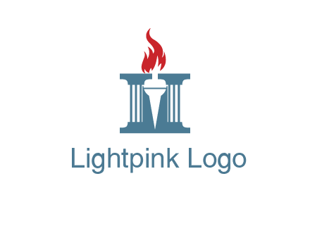 torch icon on a courthouse