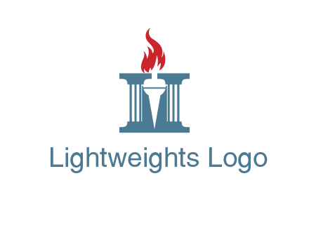 torch icon on a courthouse