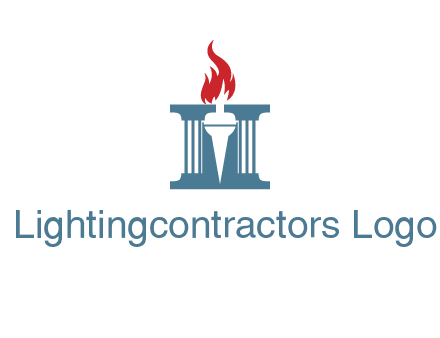 torch icon on a courthouse