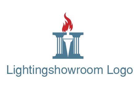 torch icon on a courthouse