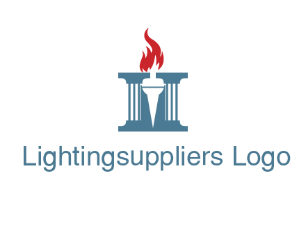 torch icon on a courthouse