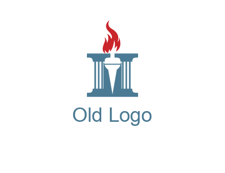torch icon on a courthouse