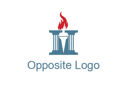 torch icon on a courthouse