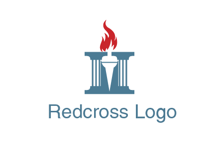 torch icon on a courthouse