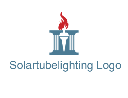 torch icon on a courthouse