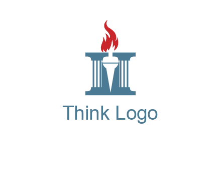 torch icon on a courthouse