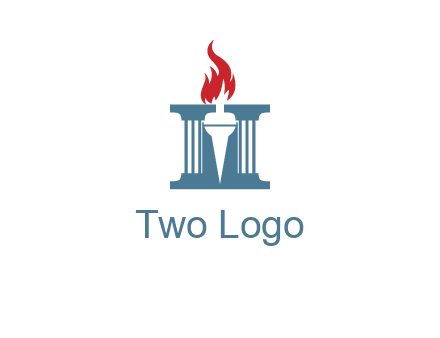 torch icon on a courthouse