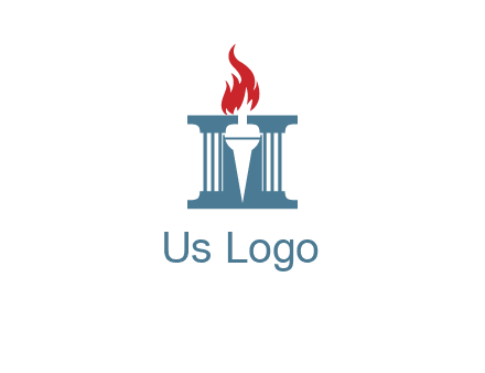 torch icon on a courthouse