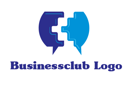 chat bubble in pieces communication logo