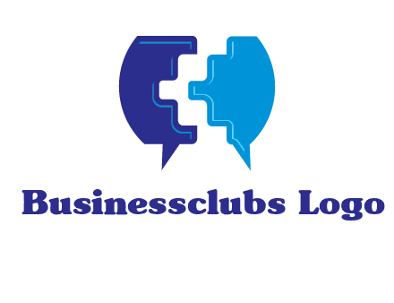 chat bubble in pieces communication logo
