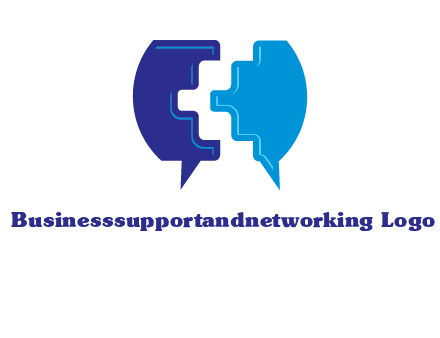 chat bubble in pieces communication logo