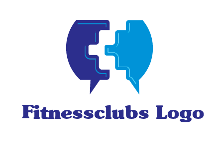 chat bubble in pieces communication logo