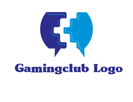 chat bubble in pieces communication logo