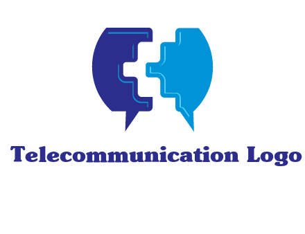 chat bubble in pieces communication logo