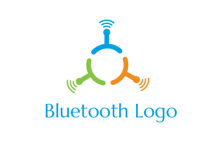 telecommunication logo with antennas