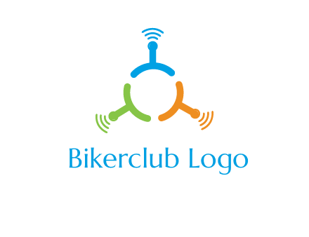 telecommunication logo with antennas