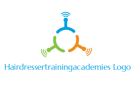 telecommunication logo with antennas
