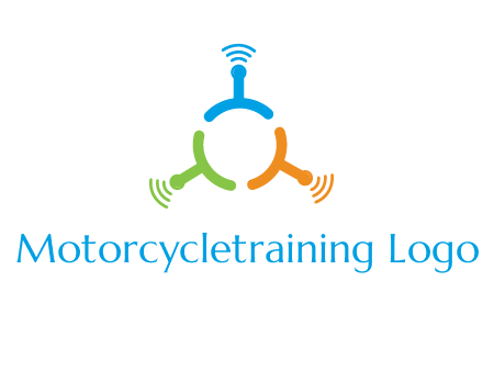 telecommunication logo with antennas