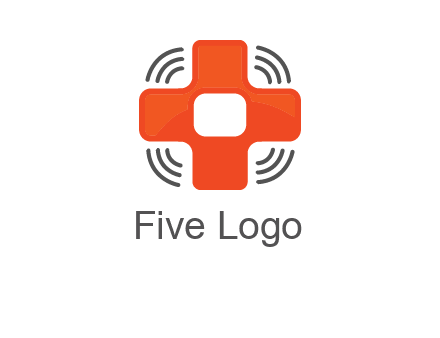 cross with broadcasting waves in communication logo