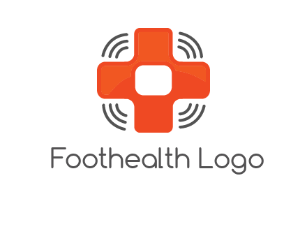 cross with broadcasting waves in communication logo