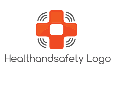 cross with broadcasting waves in communication logo