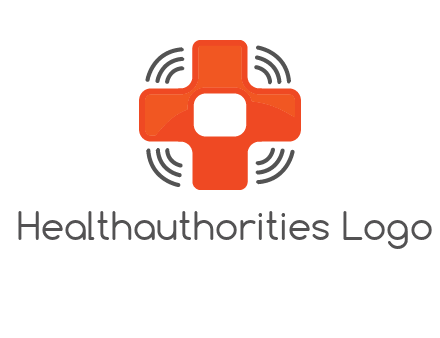 cross with broadcasting waves in communication logo