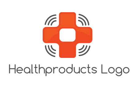 cross with broadcasting waves in communication logo
