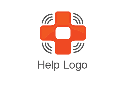 cross with broadcasting waves in communication logo