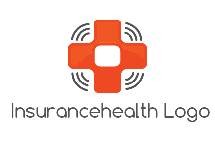 cross with broadcasting waves in communication logo