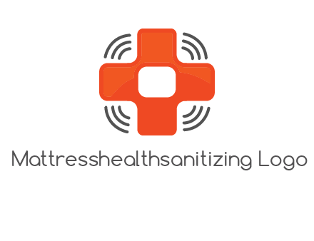 cross with broadcasting waves in communication logo