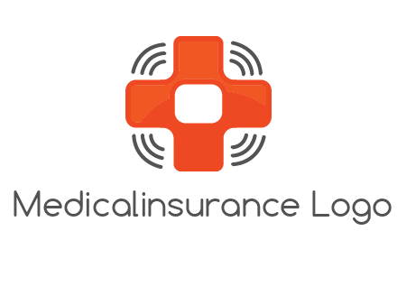 cross with broadcasting waves in communication logo