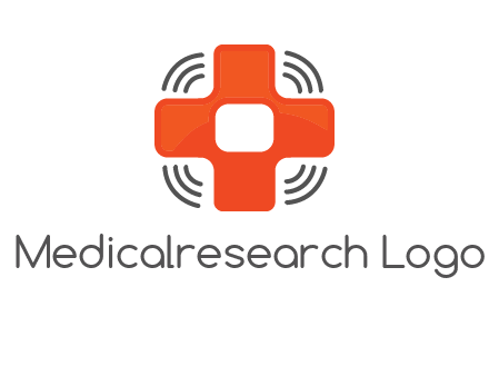 cross with broadcasting waves in communication logo