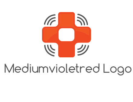 cross with broadcasting waves in communication logo