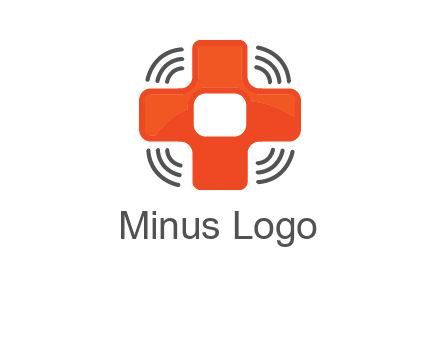 cross with broadcasting waves in communication logo