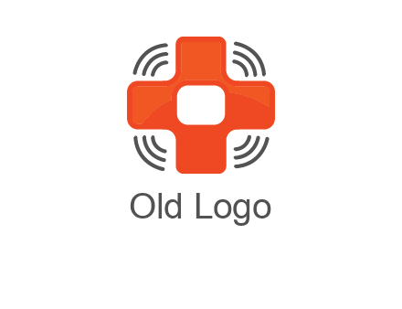 cross with broadcasting waves in communication logo