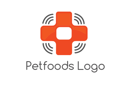 cross with broadcasting waves in communication logo