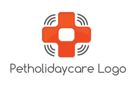 cross with broadcasting waves in communication logo